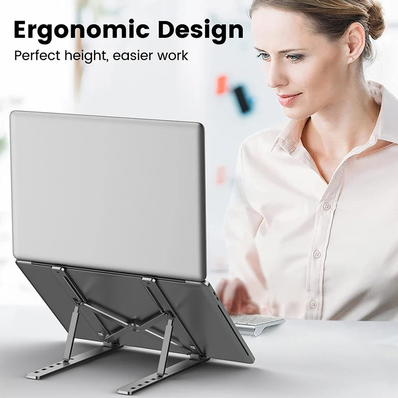 amzwn Aluminum Alloy Laptop Stand – Sleek, Durable & Ergonomic